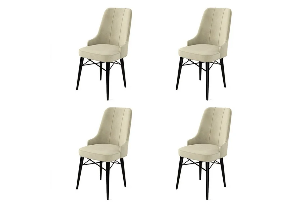 Spisestol Jandela Krem / Svart v:8711478