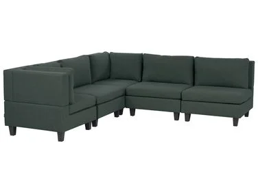 Modulær hjørnesofa 5-seters UNSTAD Mørkegrønn Høyrevendt v:7444245 Modulær hjørnesofa 5-seters UNSTAD Mørkegrønn Høyrevendt v:7444245