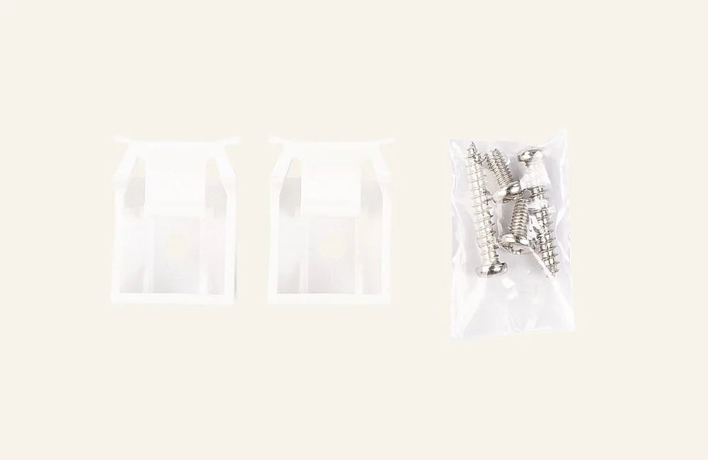 Brakett 2 stk hvit – 3 cm v:7909810 Brakett 2 stk hvit – 3 cm v:7909810