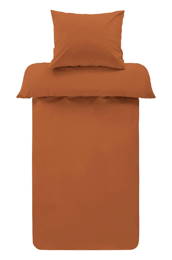 Bedset Zack Percale Single - Orange - Tekstiler | m v:8107022