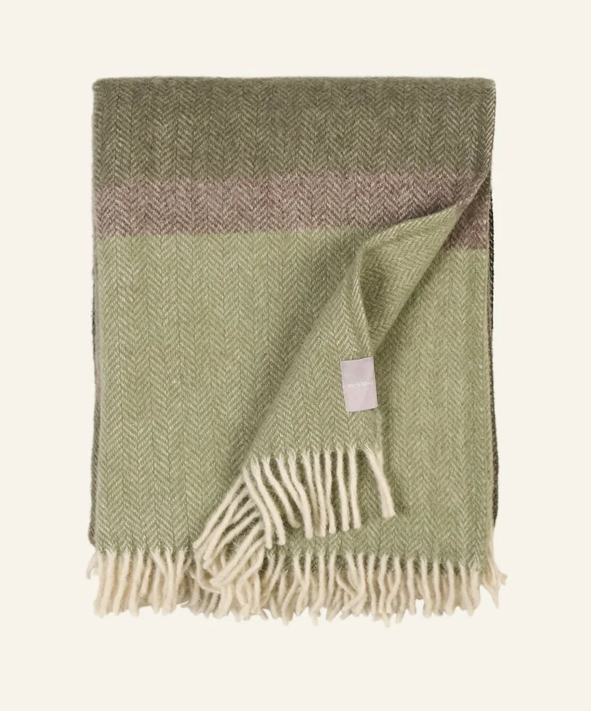 Ullpledd multi grønn - 130x170 cm v:7830883