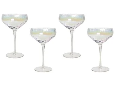 Sett med 4 champagneskåler MORGANITE 300 ml Gjennomsiktig v:1156662