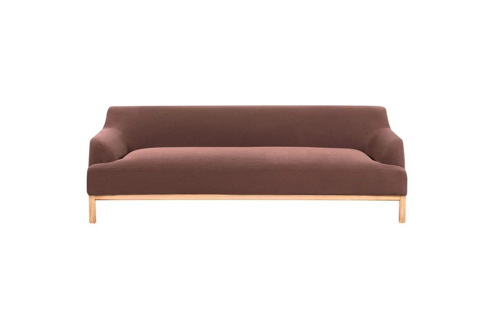 3-sitssoffa Beliani Sosjo Beige, ljust trä Red||Light colored wood v:1560167 3-sitssoffa Beliani Sosjo Beige, ljust trä Red||Light colored wood v:1560167