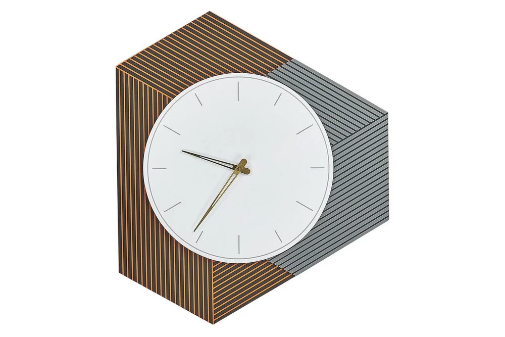 Väggklocka Beliani Sailon White||Light Orange||Light grey v:3721025