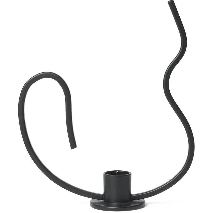 Valse Lysestake Sort, 18 cm v:5583680