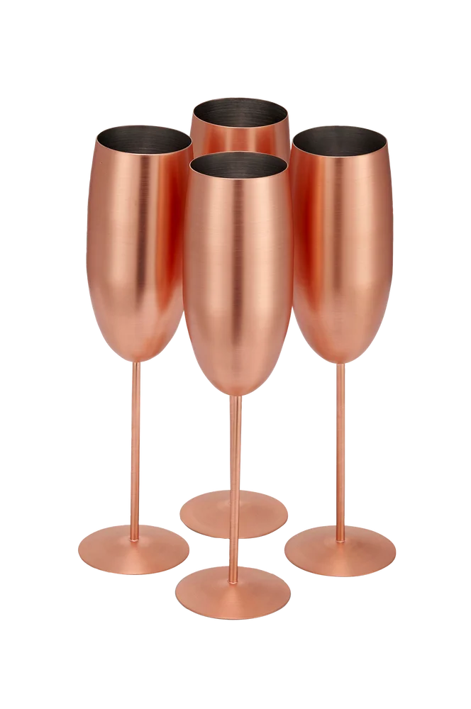 Champagneglass matt 4-pakning – Rosa – Kjøkken & husholdning | m v:5912485