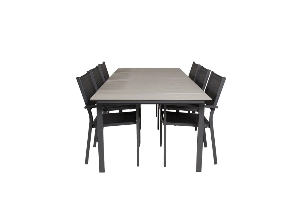Levels Spisegruppe 230-310 cm Rektangulær med 6 Copacabana Stoler v:9688781