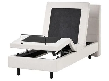 Justerbar seng VICEROY 90 x 200 cm Lys beige v:9080813