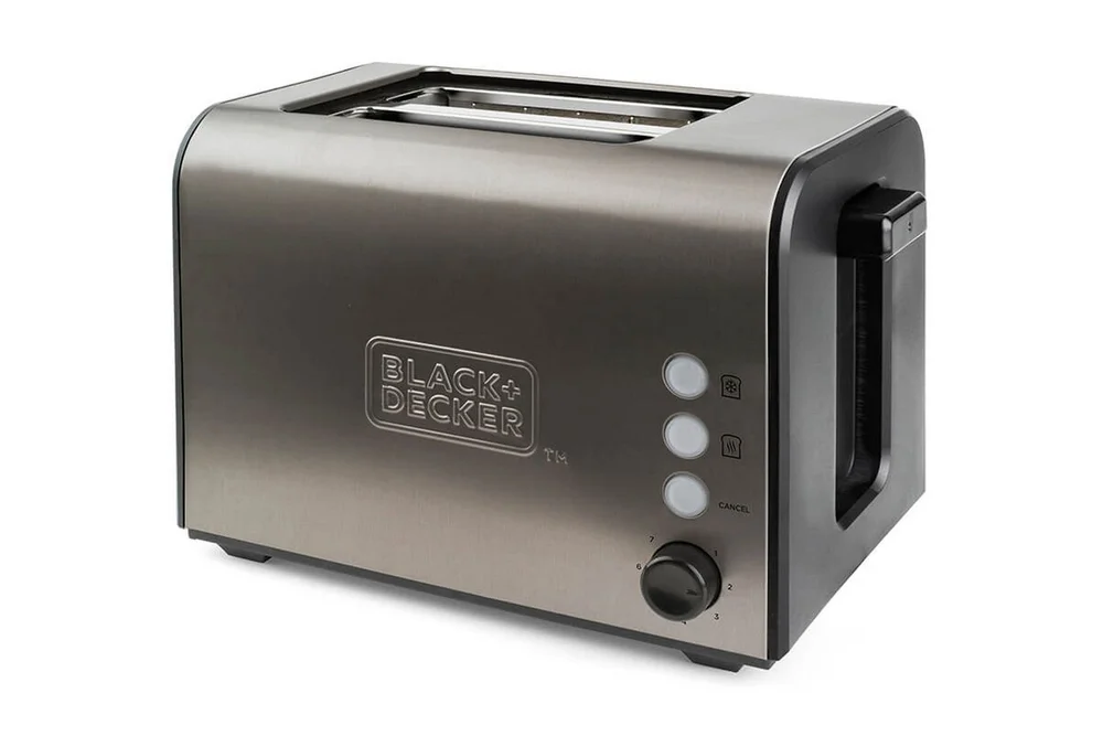 Brødrister Black+Decker 2 Rom børstet stål v:5198886 Brødrister Black+Decker 2 Rom børstet stål v:5198886