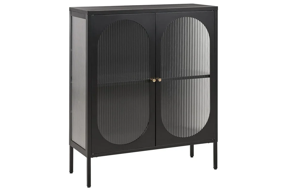 Vitrine Sarre Sort, Gull v:9351344
