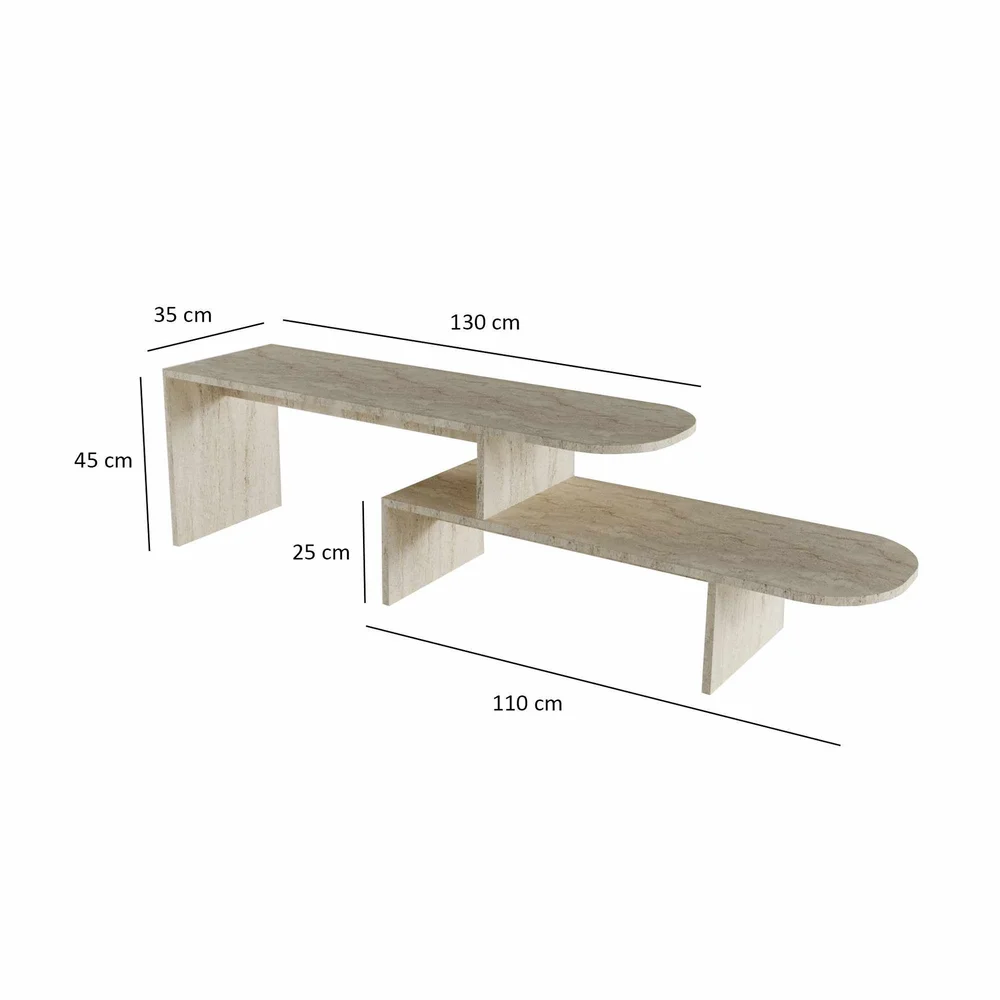 Deliones TV-benk 130 cm v:4688331