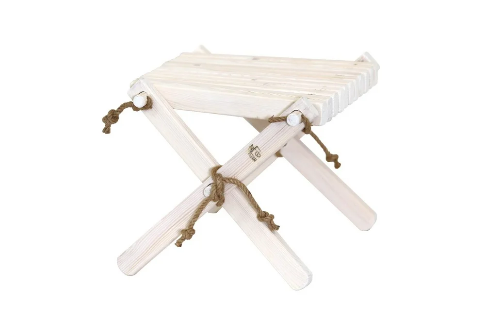 Hillerstorp EcoFurn Fotskammel Lilli Furu lasert hvit v:5538575