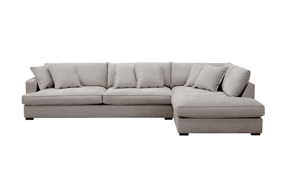 Rossita Lyx 4-seters Høyrevendt L-formet Extra Dyp Sjeselongsofa i Chenille v:7079863