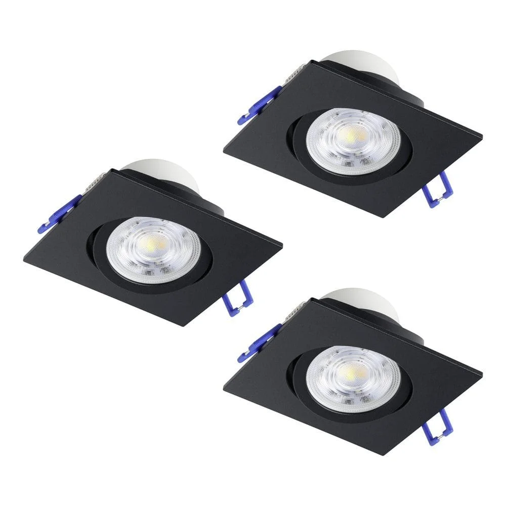 Innfelt lampe Saliceto 88×88 mm 4000K Sett av 3 v:9580187
