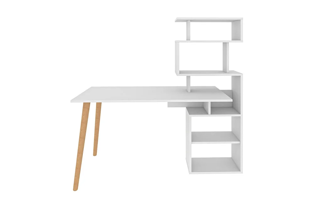 Andifli Skrivebord 55×146,4×133 cm med oppbevaring v:9976031