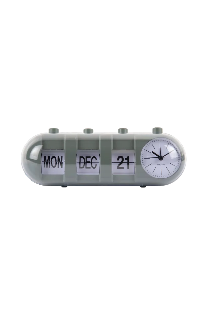 Alarmklokke Retro Tube Calendar Flip – Grønn – Dekor | m v:7655822 Alarmklokke Retro Tube Calendar Flip – Grønn – Dekor | m v:7655822