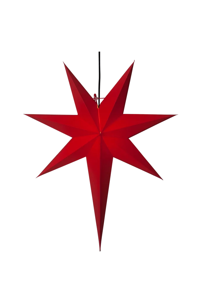 Papirstjerne Rozen 55 cm – Rød – Belysning | m v:9542349 Papirstjerne Rozen 55 cm – Rød – Belysning | m v:9542349