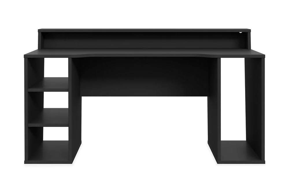 Bays Gaming Skrivebord 160 cm med Oppbevaring 2 Hyller v:3426297 Bays Gaming Skrivebord 160 cm med Oppbevaring 2 Hyller v:3426297