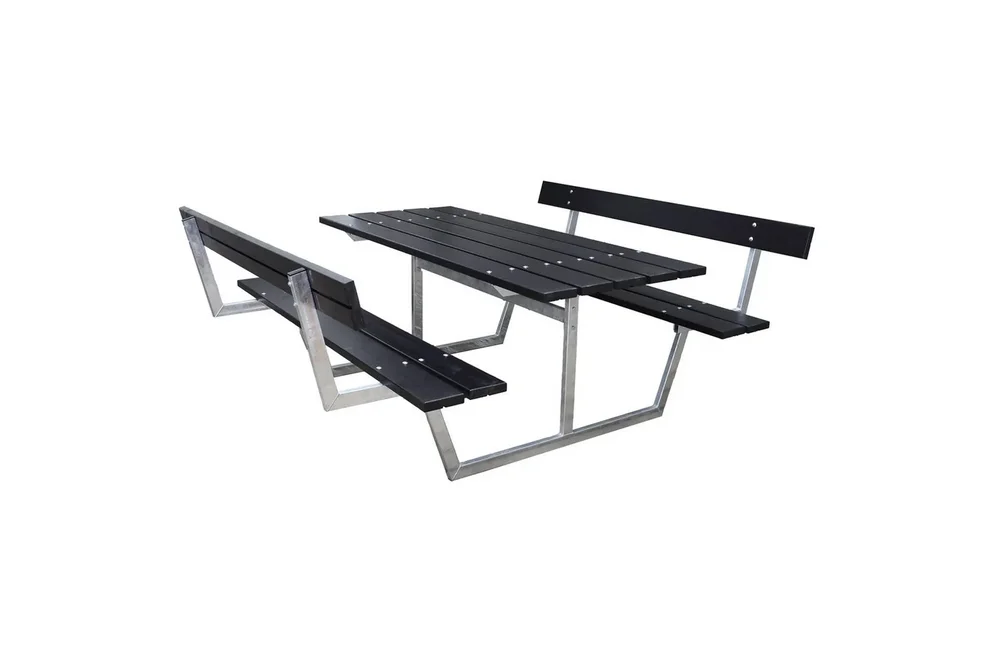 Piknikbord Rustikk Metall Med Ryggstøtte v:1961473 Piknikbord Rustikk Metall Med Ryggstøtte v:1961473