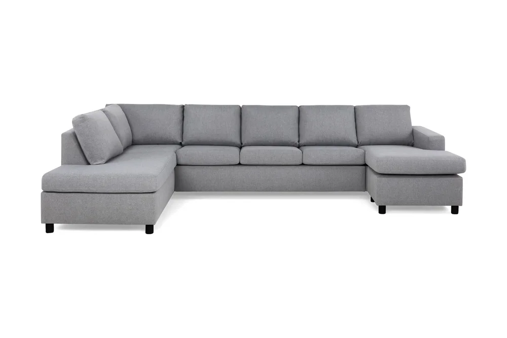 Crazy 5-seters Venstrevendt U-formet X-Large Sofa med Divan og Sjeselong i Stoff v:8676931