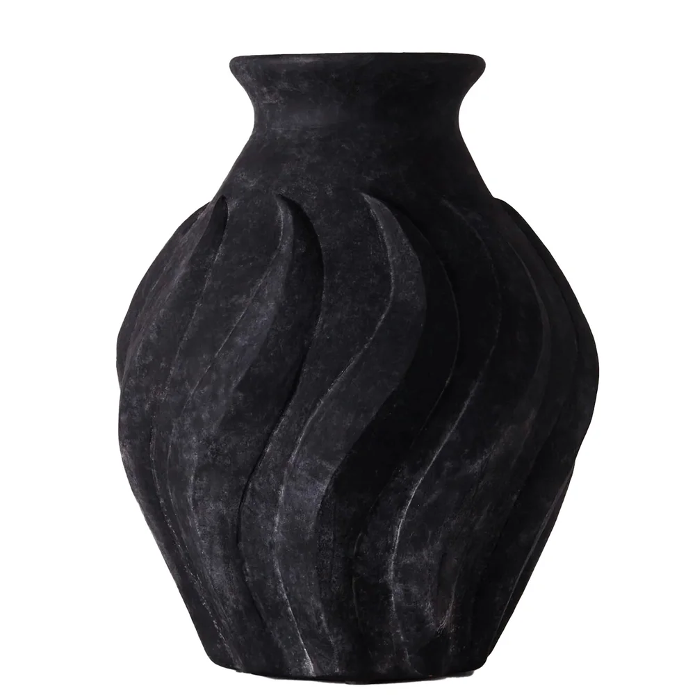 Swirl Vase Liten, Sort v:7103347