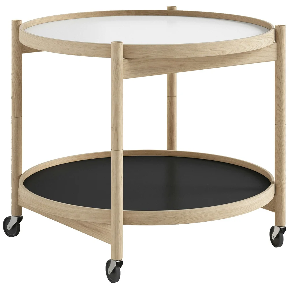 Bølling Brettbord Ø60 cm, Ubehandlet Eik / Fot v:9695705