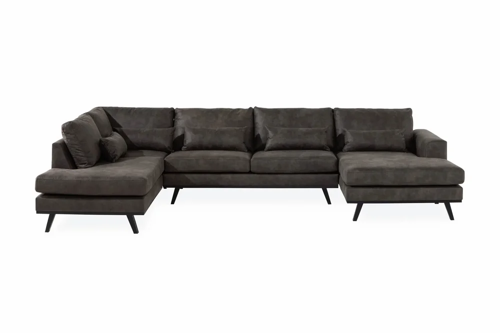 Copenhagen 5-seters Venstrevendt U-formet Sofa med Divan og Sjeselong i Kunstlær v:3777960