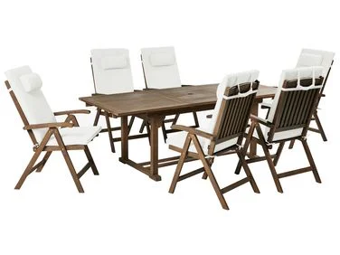 Spisegruppe til uteplassen 6-seters AMANTEA PREMIUM Akasietre Off white v:8443087 Spisegruppe til uteplassen 6-seters AMANTEA PREMIUM Akasietre Off white v:8443087