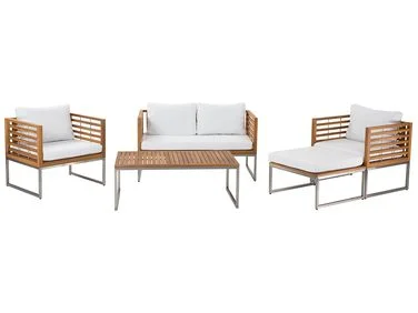 Loungesett til hagen med bord 4-seters BERMUDA Akasietre Brun v:3883851 Loungesett til hagen med bord 4-seters BERMUDA Akasietre Brun v:3883851