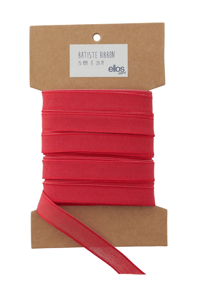 Gavebånd Batiste 20 m – Rød – Dekor | m v:4853025 Gavebånd Batiste 20 m – Rød – Dekor | m v:4853025