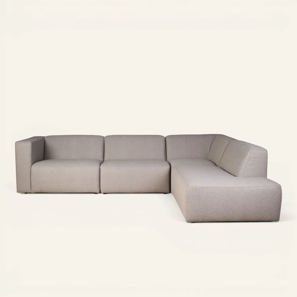 Modulsofa 4 deler åpen ende høyre beige - 293x227x73 cm v:3551821