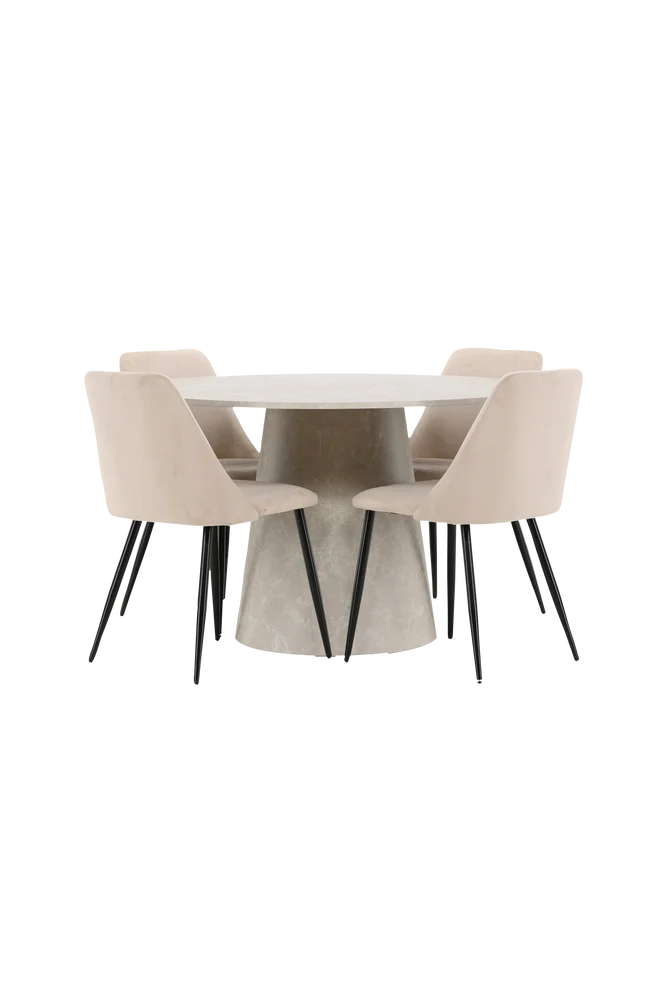 Spisebord Lanzo med stol Night - Beige m v:7417974