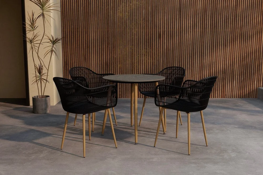 Anafi spisegruppe 80 cm med 4 stoler utendørs v:4117668 Anafi spisegruppe 80 cm med 4 stoler utendørs v:4117668