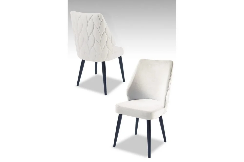 Spisestol Stifen Krem / Svart v:9748566