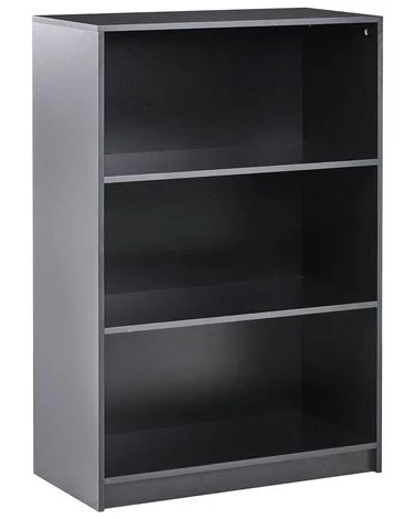 Bokhylle med 3 hyller ZEHNA 117 cm Svart v:8588912