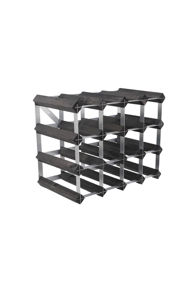 Vinreol 16 flasker montert The Swedish Wine Rack Factory – Svart – Kjøkken & husholdning | m v:385751