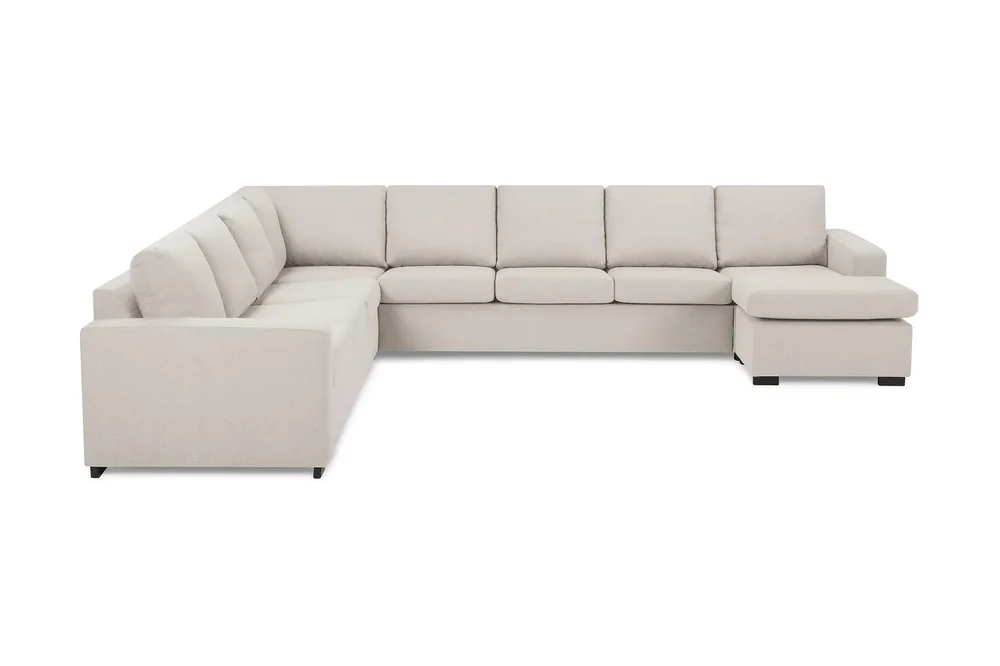 Crazy 7-seters Vendbar U-formet XX-Large Hjørnesofa med Divan i Stoff v:5230982