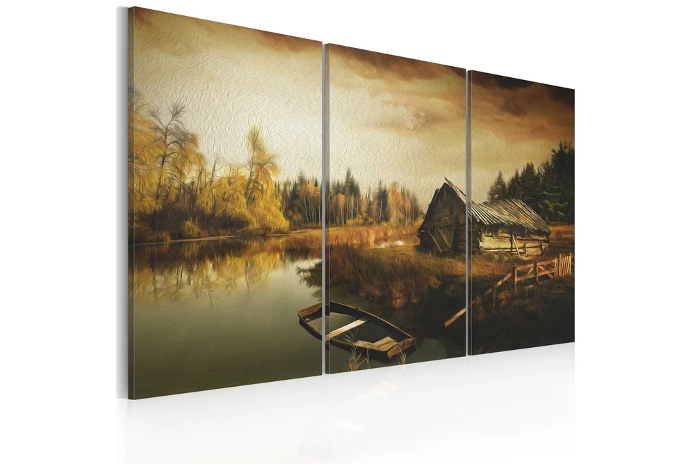 Bilde Idyllic Village Triptych 120x80 v:6406472