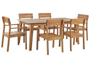 Spisegruppe til uteplassen 6-seters FORNELLI Akasietre Brun v:8719530