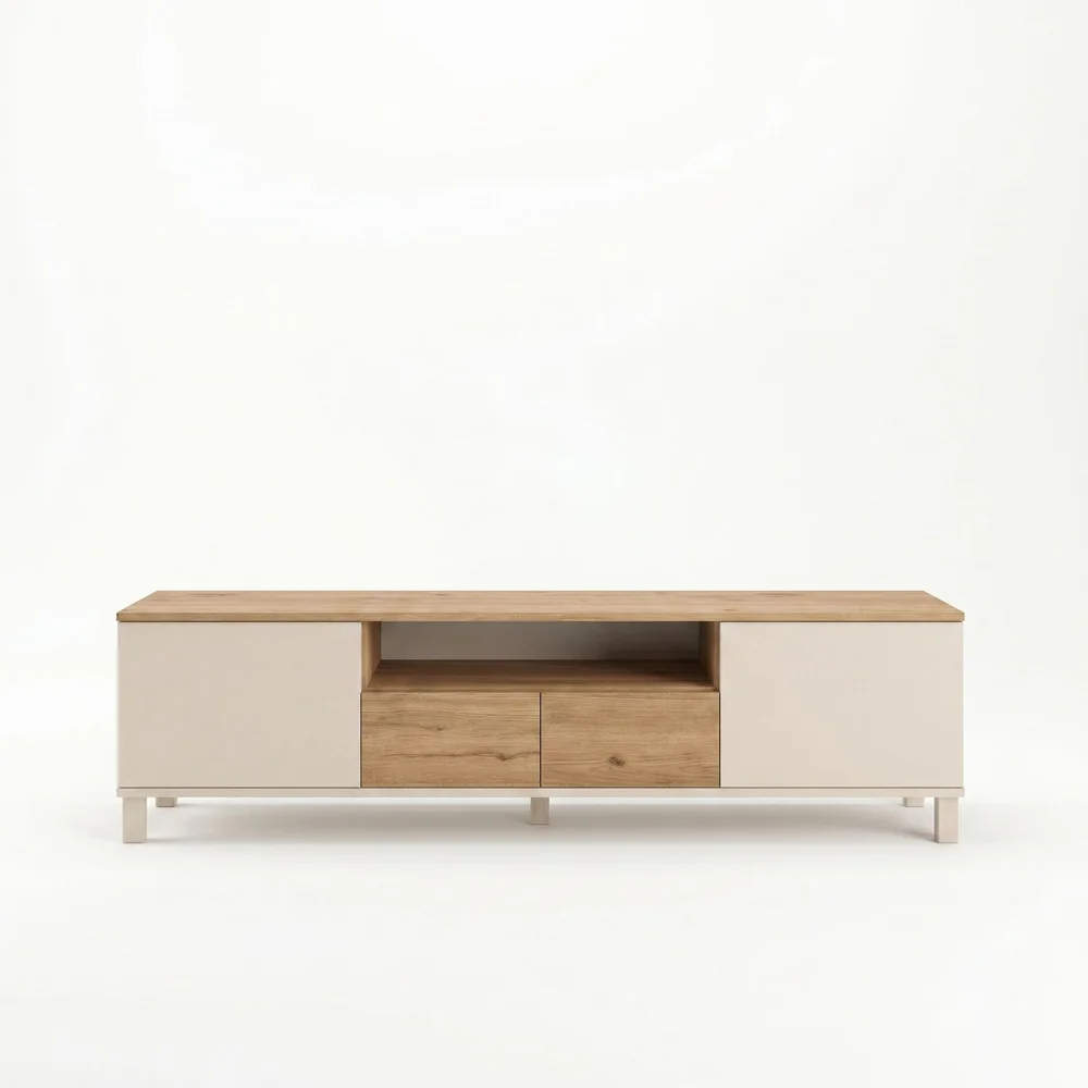 TV-benk Hanah Home Mood (180 x 49,2 x 35 cm) Sand Oak v:1141355