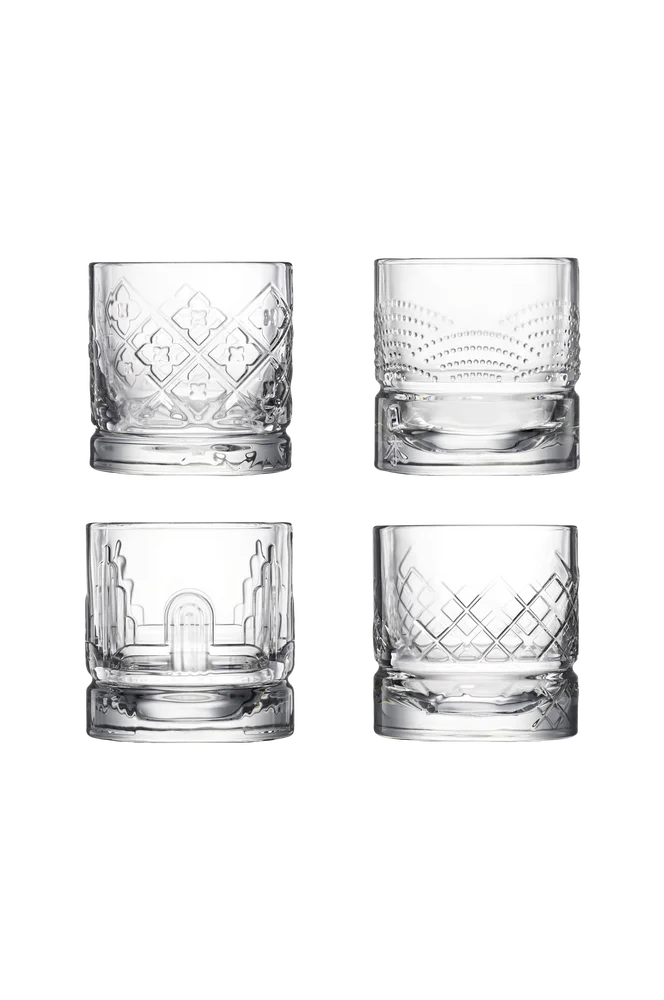 Whiskyglass Dandy 4 glass med ulike motiver La Rochere - Transparent - Kjøkken & husholdning | m v:5694381
