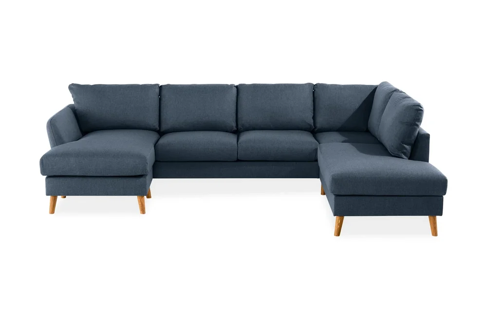 Trend 4-seters Høyrevendt U-formet Sofa med Divan og Sjeselong i Stoff v:2440212