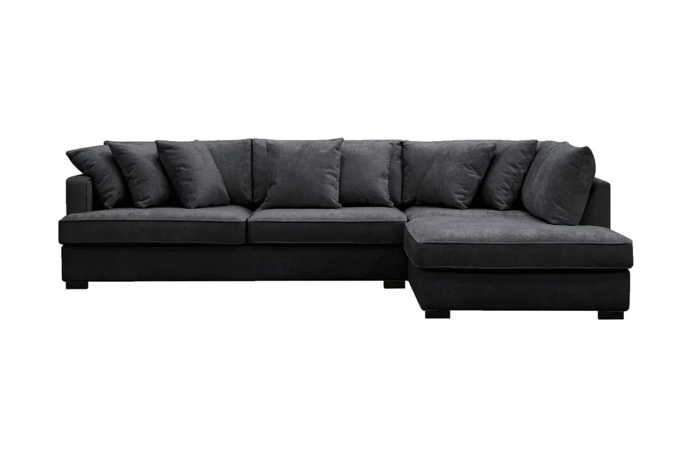 Rossita 4-seters Høyrevendt L-formet Dyp Sjeselongsofa i Chenille v:4779681