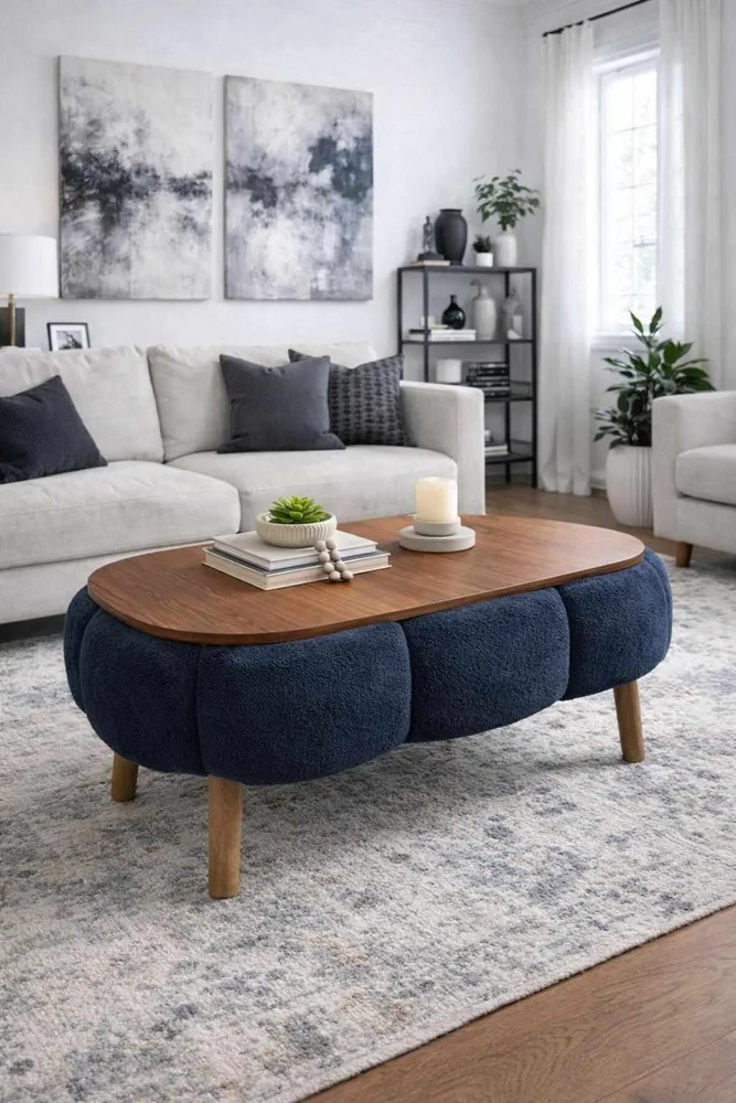 Sofabord Homitis Papatya (98 x 45 x 68 cm) Antrasitt v:7288335