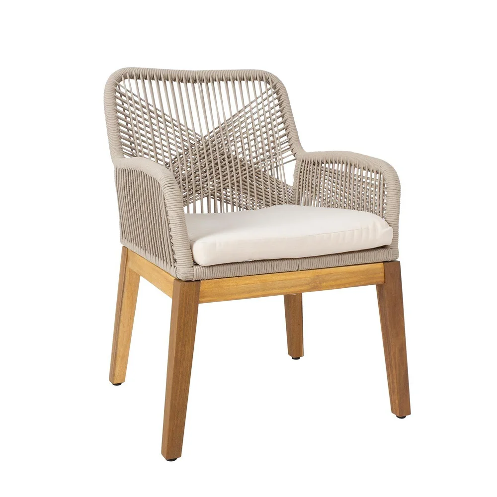 Stol HOME4YOU Florida 58x66x83 cm Akasie, beige v:6661166