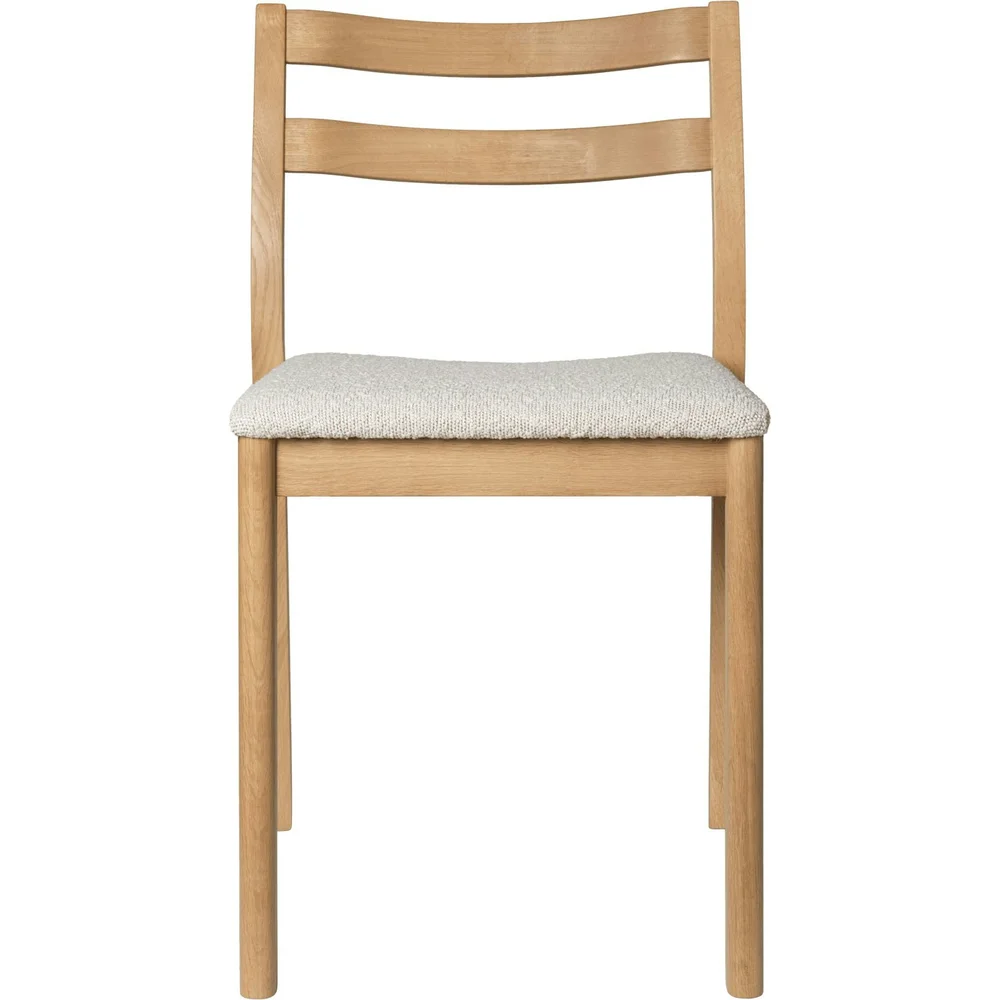 Boda Spisestol Rugged Bouclé, Naturlig Eik / Off-white v:735448