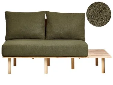 Sofa 2-seters SALO med bord Bouclé Mørkegrønn v:213764 Sofa 2-seters SALO med bord Bouclé Mørkegrønn v:213764