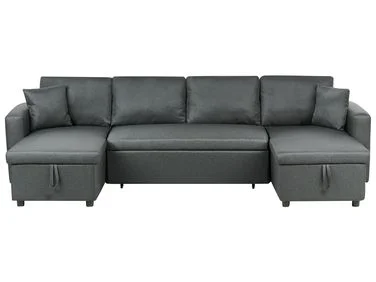 U-formet sovesofa 5-seters SOMMEN Med oppbevaring Mørkegrå v:1041844 U-formet sovesofa 5-seters SOMMEN Med oppbevaring Mørkegrå v:1041844