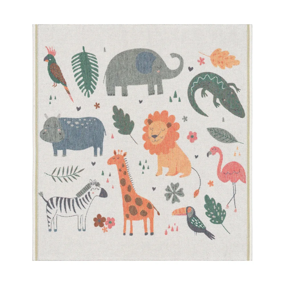 Jungeldyr babyteppe 70×75 cm v:5706160 Jungeldyr babyteppe 70×75 cm v:5706160