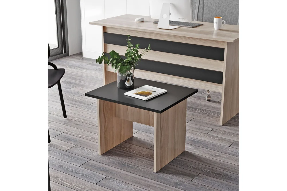 Okani Skrivebord 140 cm med oppbevaring og fotskammel v:5385792